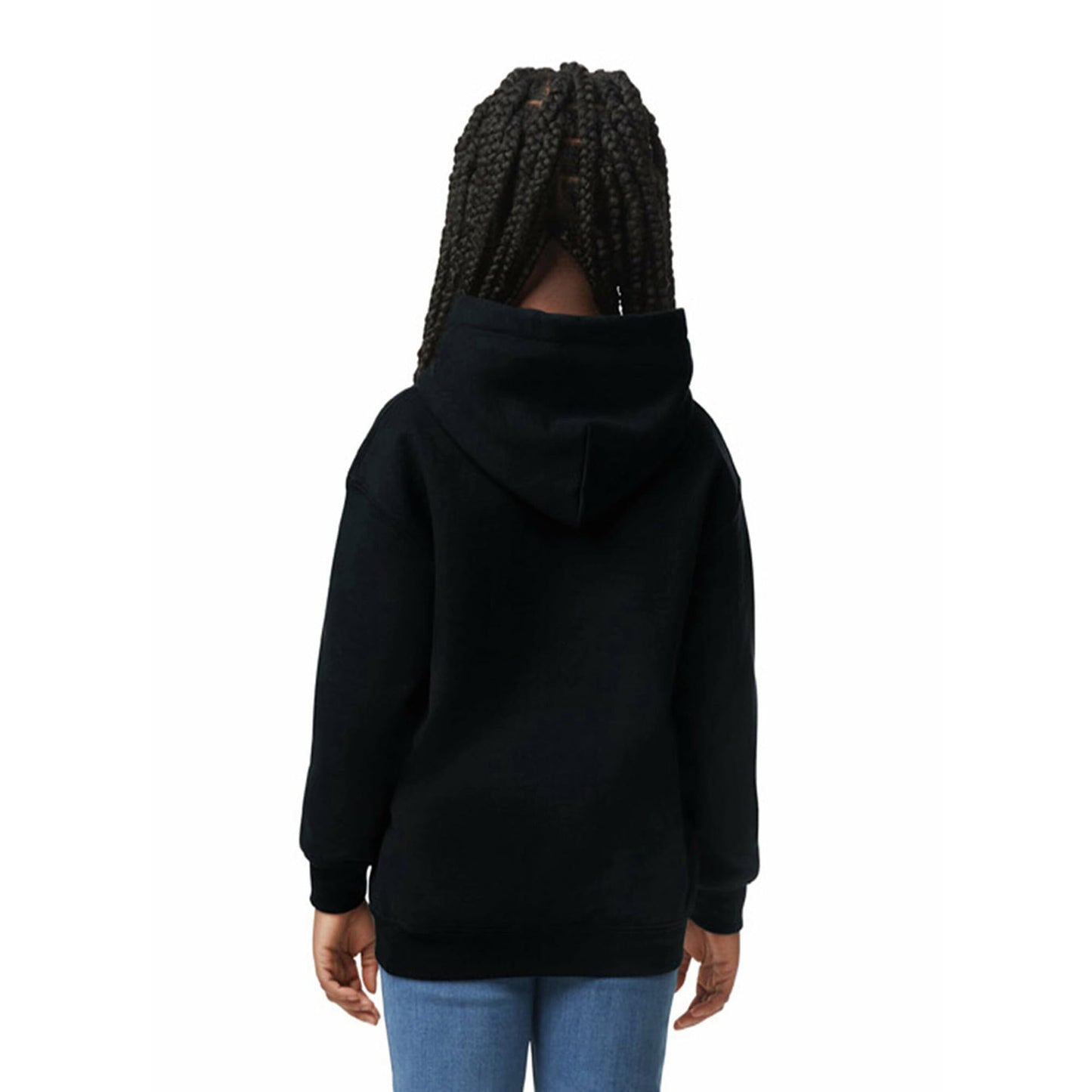 Gildan Youth Hoodie Sweatshirt, Style G18500B, Black, Large