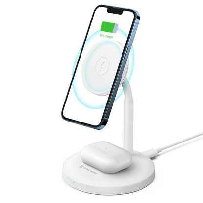 Syncwire Wireless Charging Stand - 2 in 1 Free Rotation Magnetic Charger Station for MagSafe Compatible with iPhone 16, 15, 14, 13, 12 Pro Max, Pro, Mini, Plus, AirPods