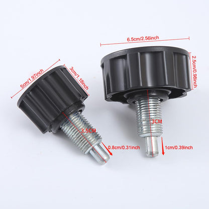SquEqu 2 Pack Exercise Bike Pull Pin Spring Knob Replacement Universal M16 Pop Screw Height Adjust Locking Grip for Statioanry Cycling Bicyle Fitness Equipment Machines Weight Bench Bikes