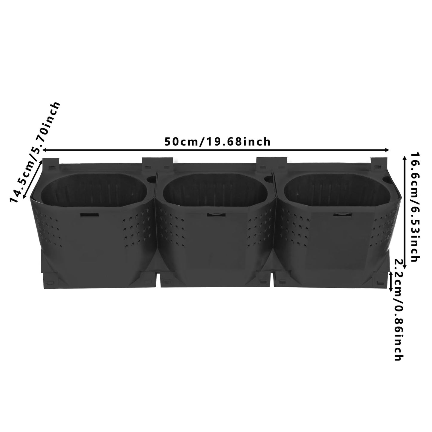 QIUTMER 36-Pot Wall Mounted Vertical Garden Planter 10.56fl oz Water-Storage Layer with Drainage/Vent Holes, Indoor Outdoor for Flowers Herbs Vegetables
