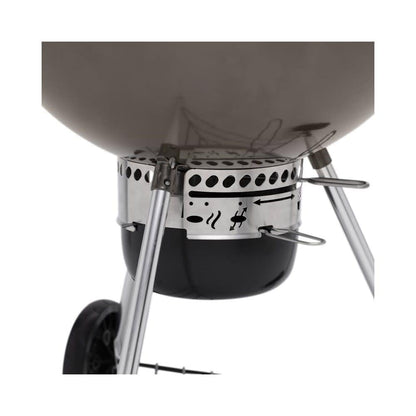 Weber Master-Touch Charcoal Grill, 26-Inch, Smoke Gray – Premium Outdoor BBQ Grill with Tuck-Away Lid Holder & One‑Touch™ Cleaning System, Porcelain‑Enameled Kettle