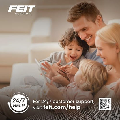 Feit Electric Smart Light Bulbs, 2.4Ghz WiFi Light Bulbs, No Hub Needed, Works with Alexa and Google, Dimmable 60 Watt = LED 9W, OM60/950CA/AG/3, 5000K Day Light, 3 Pack