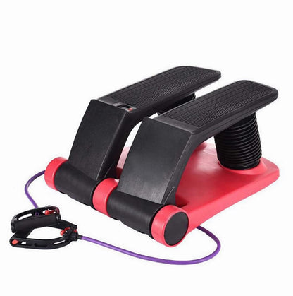 Stepper Climber Fitness Machine, Air Stair Climber Stepper Machine, Cardio Training Step Climber Machine Adjustable Fitness Exercise Machine Resistance Bands, Comfortable Foot Pedals