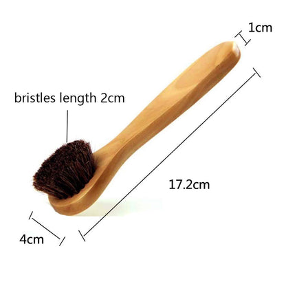 Natural Soft Wool Bristles Dry Facial Cleansing Brush, 6" Face Skin Care Exfoliating Scrub Brush, 2 Pack Wood Handle Face Brush Cleanser.