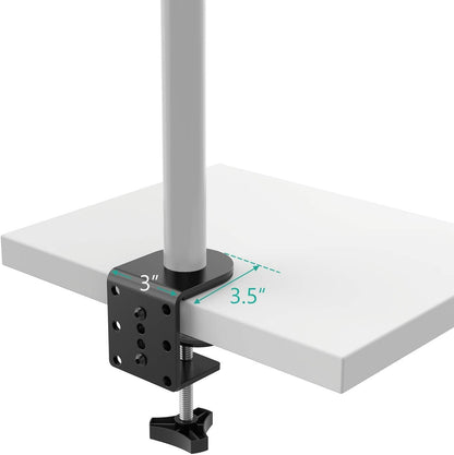 WALI C-Clamp Base Stand Mounting Accessory for WALI Monitor Mount Workstation System (C-CLAMP), Black