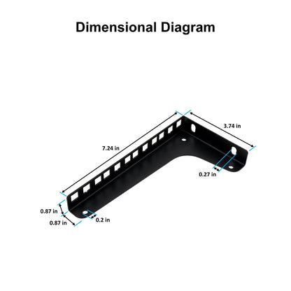 FMUSER 4U Vertical Wall Mount Rack Rails with M6 Rack Mount Screws and Cage Nuts Set for DIY Server and Network Switch Racks