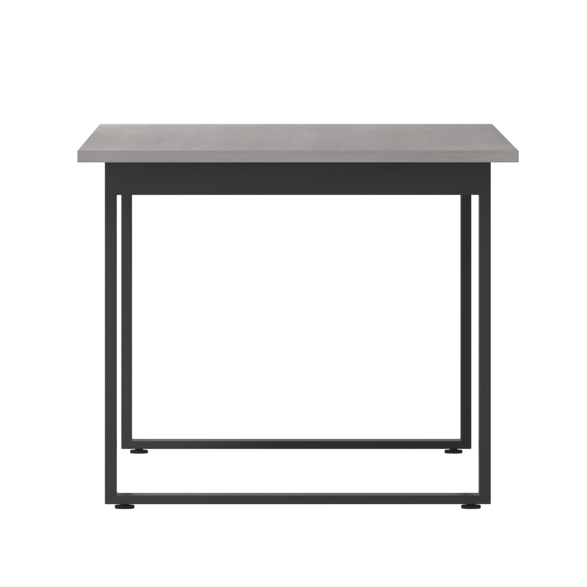Flash Furniture Redmond Conference Table with U-Frame Base, Commercial Water and Scratch Resistant Laminate Finish, PVC Edge, Heavy Duty Steel Frame, 72x36, Gray Oak