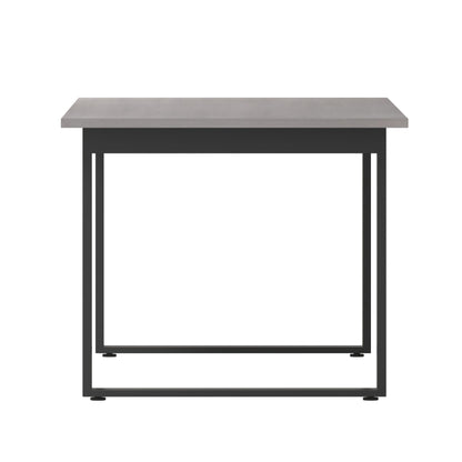 Flash Furniture Redmond Conference Table with U-Frame Base, Commercial Water and Scratch Resistant Laminate Finish, PVC Edge, Heavy Duty Steel Frame, 72x36, Gray Oak