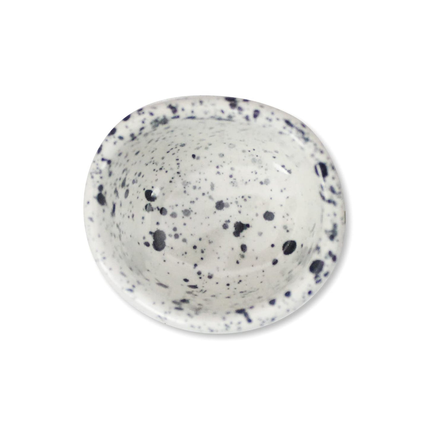 roro Ceramic Stoneware Mini Pinch Bowls Set of 6, Hand-Molded Artisanal Glossy Speckled White, Salt Pepper Spices and Seasoning - Cute and Elegant Kitchen Addition