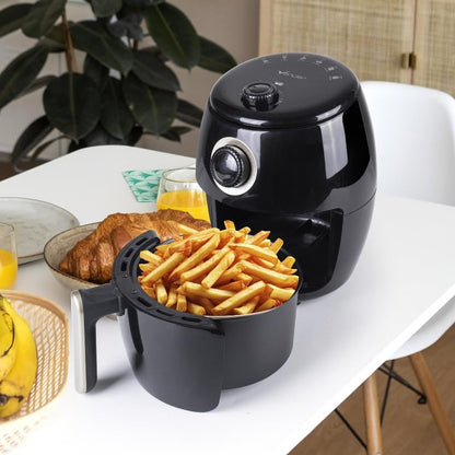 Vencier 2L Compact Air Fryer – Non-Stick Basket, 1000W, 30-Min Timer, Adjustable Temp 80–200°C, Rapid Air Circulation, Small Household & Single-Serve Cooking