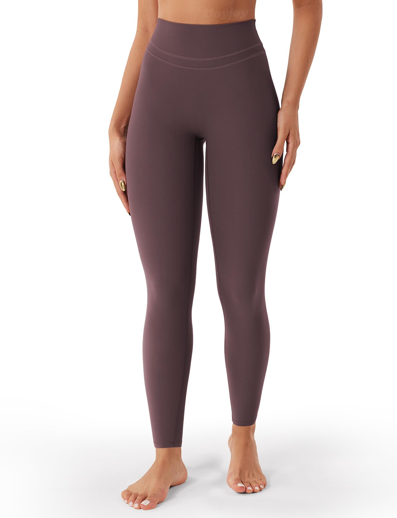 VOYJOY Womens Scrunch Workout Leggings Compression Butt Lifting Mid High Waist 26 Inches Seamless V Back Yoga Pants