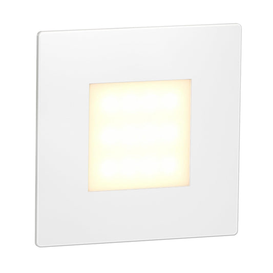 ledscom.de LED Staircase Light/recessed Wall Light FEX for Indoors and Outdoors, Angular, 85 x 85mm, Warm White