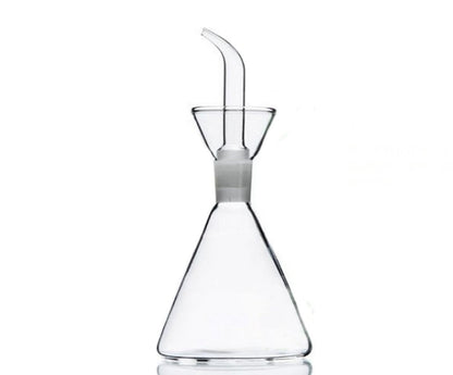 ELETON Olive Oil Dispenser Bottle Glass with No Drip Bottle Spout -Pourer Dispensing Bottles for Kitchen - Olive Glass Dispenser to Control Cooking Vegetable Oil and Vinegar(8 oz)