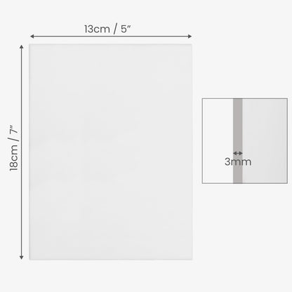 Belle Vous Blank Canvas (12 Pack) - 13 x 18cm (5 x 7 inches) - Small Pre Stretched Canvas Panel Boards - Suitable for Acrylic and Oil Painting Also for Sketching and Drawing