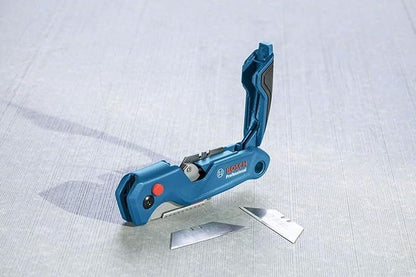 Bosch Professional Universal Folding Knife with Blade Compartment in Metal Handle (incl. Two Replacement Blades, Blister Packaging) – Amazon Exclusive