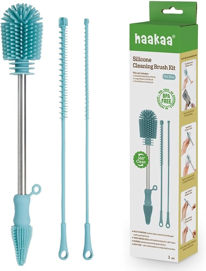 Haakaa Silicone Cleaning Brush Kit – Household Cleaning Brushes