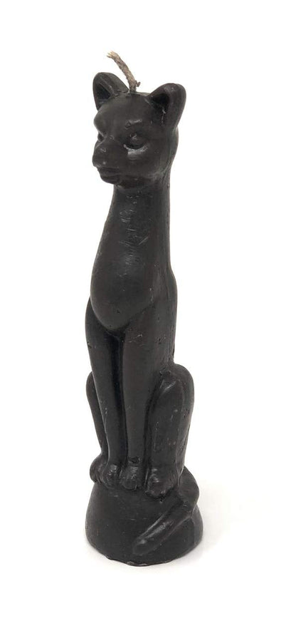 Cat Candle, Great for Halloween, Birthdays, Wicca Spells, Etc. (Black)