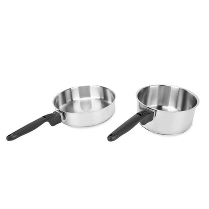 Camco Mfg 43921 Cookware 10 Pc Set Nesting Stainless Steel
