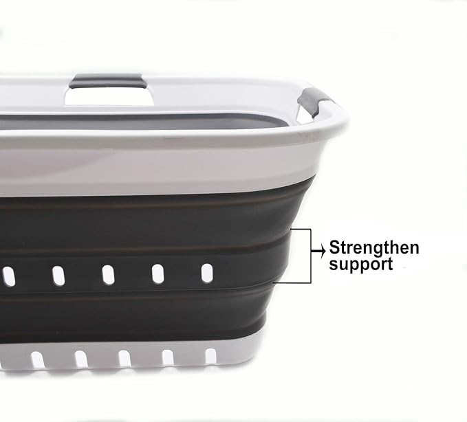 SAMMART 42L Collapsible Plastic Laundry Basket