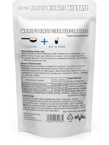 312 Servings Electrolyte Powder 250g Unflavoured add to Flavour Drink of Your Choice, Sugar Free, Zero Sweetener, Vegan, Keto Friendly, Snake Diet Fasting Salts - Made in The UK Scoop Included