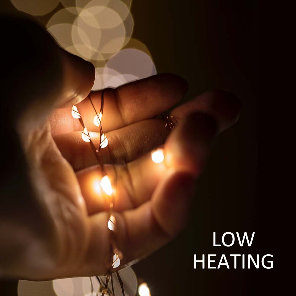 Soltuus 3 Pack Rechargeable String Fairy Lights 10ft 30 LED, 4 Modes Copper Wire Christmas Starry Lighting, Waterproof Micro Firefly Moon Light, Warm White, Battery and USB Cable Included