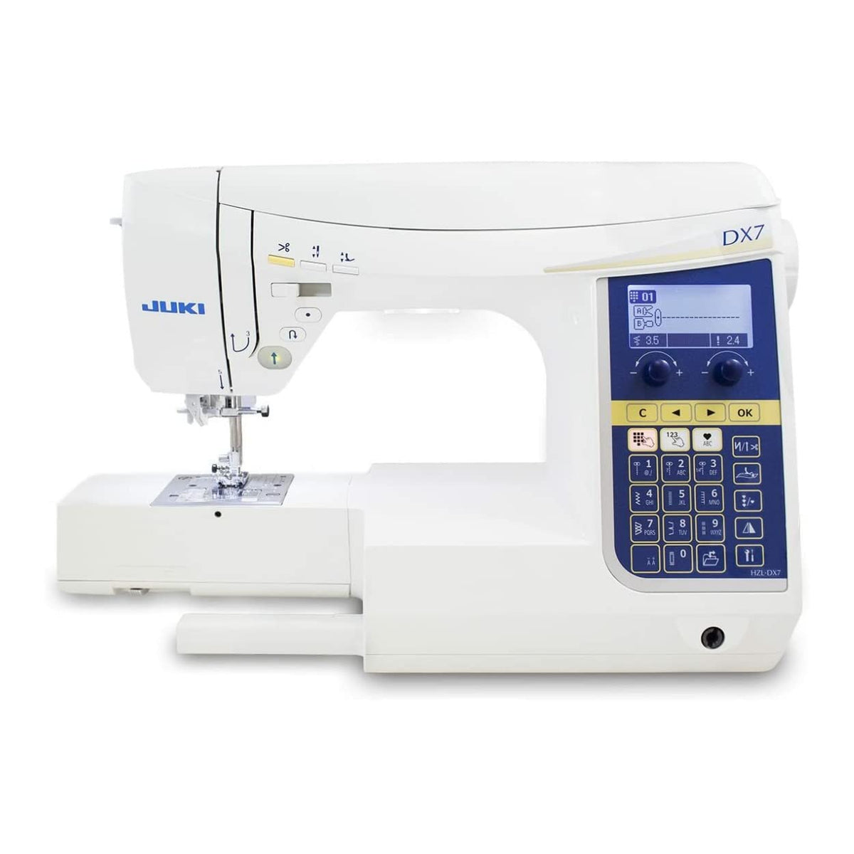 Juki HZL-DX7 Sewing Machine with 287 Stitch Patterns and 4 Fonts