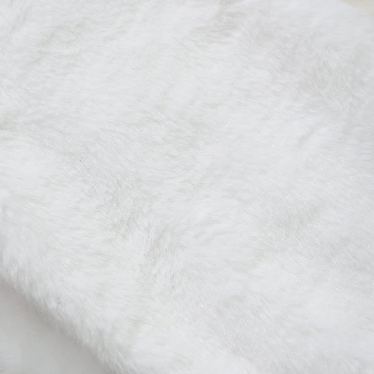 Waarms 3 Pack Snowy White Plush Dog Christmas Stockings, Bone Shape Faux Fur, Large Personalized Hanging Christmas Stockings for Dogs Pets Xmas Holiday Decoration