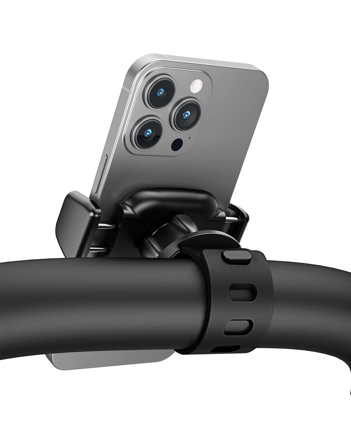 OQTIQ Phone Holder for Peloton Bike, Exercise Bike 360° Rotatable Handlebar Phone Mount with Adjustable Silicone Strap for Stroller, Shopping Cart, Gym – Fit for 4.7"-6.9" Smartphones