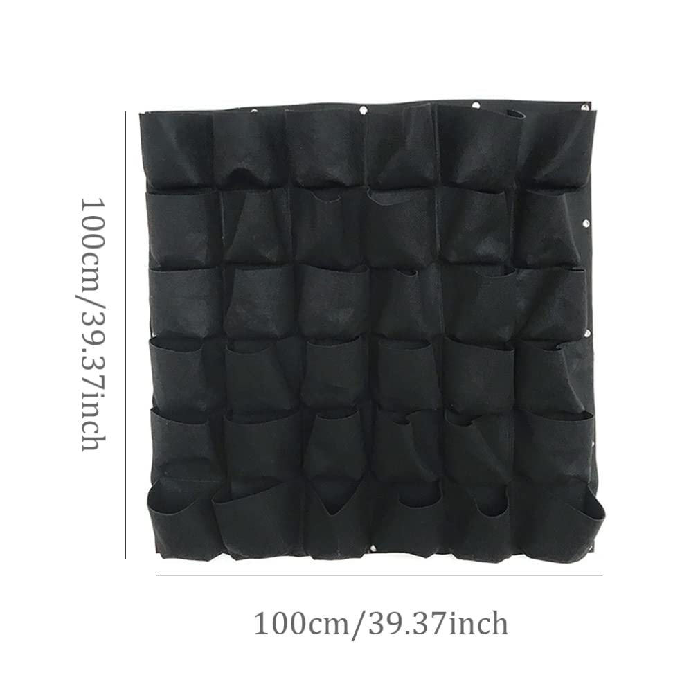 KUYYFDS Hanging Planter Bags Vertical Wall Mounted Plant Grow Bags 36 Pocket Fabric Pots for Home Balcony