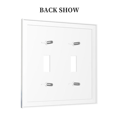 Decorative Art Light Switch Covers Butterfly Blooms 2 Gang Double Toggle Wall Plate Decorative Switchcover Electrical Switchplate for Home Decor