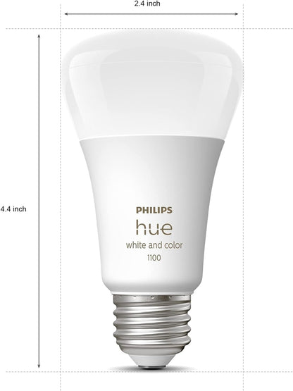 Philips Hue Smart 75W A19 LED Bulb - Soft Warm White Light - 2 Pack - 1100LM - E26 - Indoor - Control with Hue App - Works with Alexa, Google Assistant and Apple Homekit