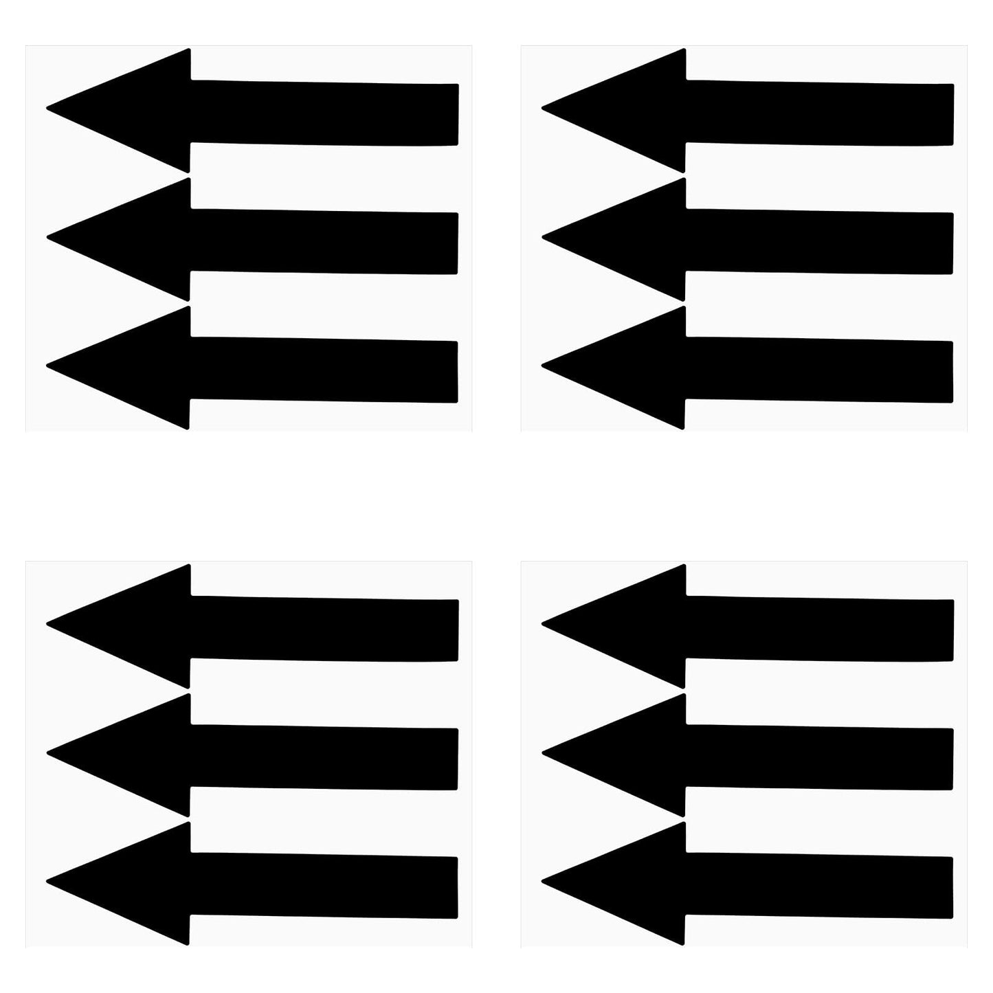 Ymapinc 7.87"x2.36" Black Arrow Stickers for Signs, 12 Pack Waterproof PVC Floor Decals, Self-Adhesive Directional Arrow Outdoor, Small Directional Arrows for Road Instructions & Direction Marking