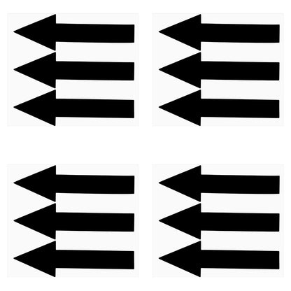 Ymapinc 7.87"x2.36" Black Arrow Stickers for Signs, 12 Pack Waterproof PVC Floor Decals, Self-Adhesive Directional Arrow Outdoor, Small Directional Arrows for Road Instructions & Direction Marking