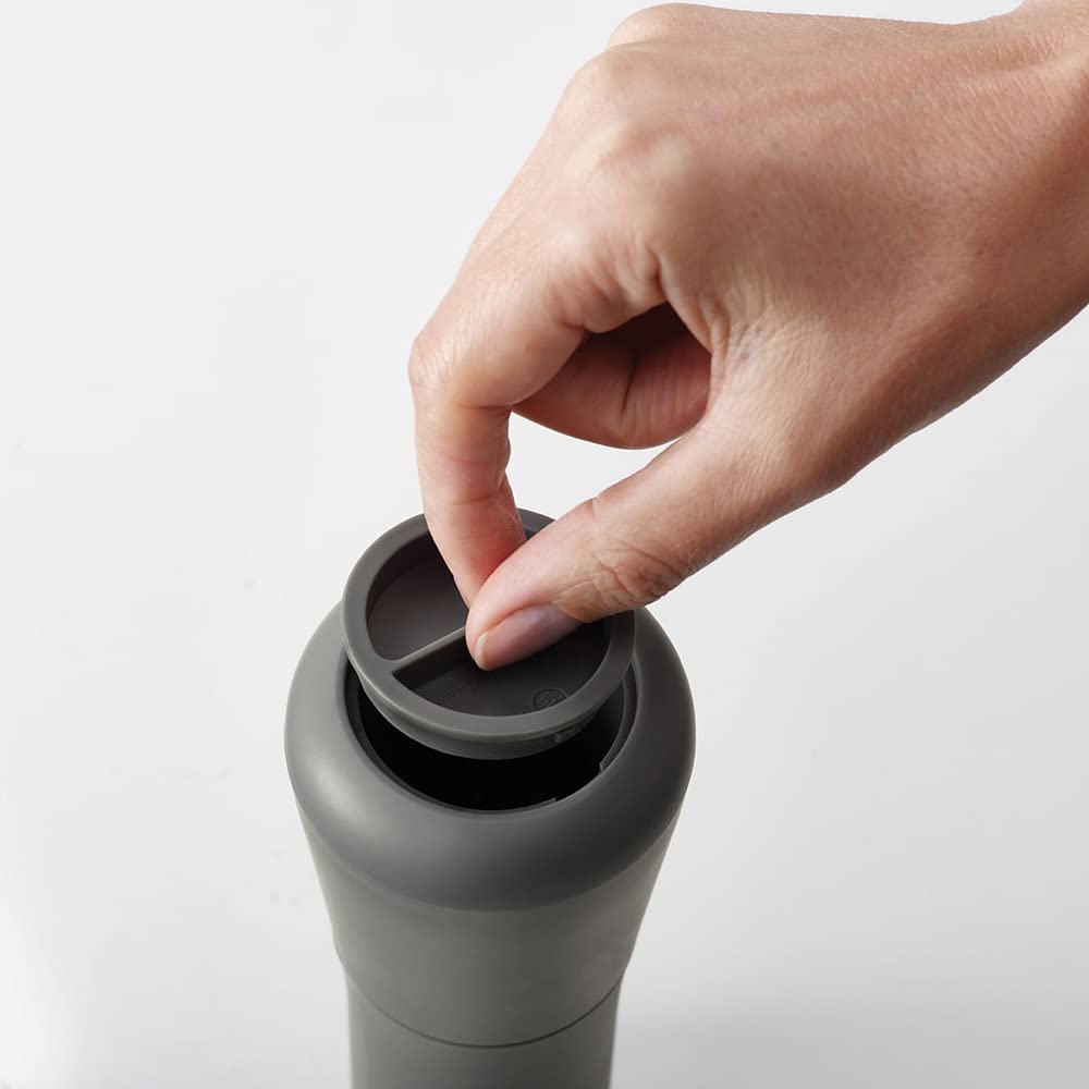 Joseph Joseph Milltop Non-Spill Salt and Pepper Mill Set Refillable with Ceramic Grinding, White/Grey, 24