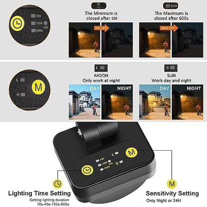 CLV 35W Plug in Security Lights with Motion Sensor, Upgrade 30W Led floodlight with UK Plug, 3000 Lumens IP66 Waterproof PIR Lights Outdoor for Garden, Forecourt, Garage,Pathway, 2700K Warm White