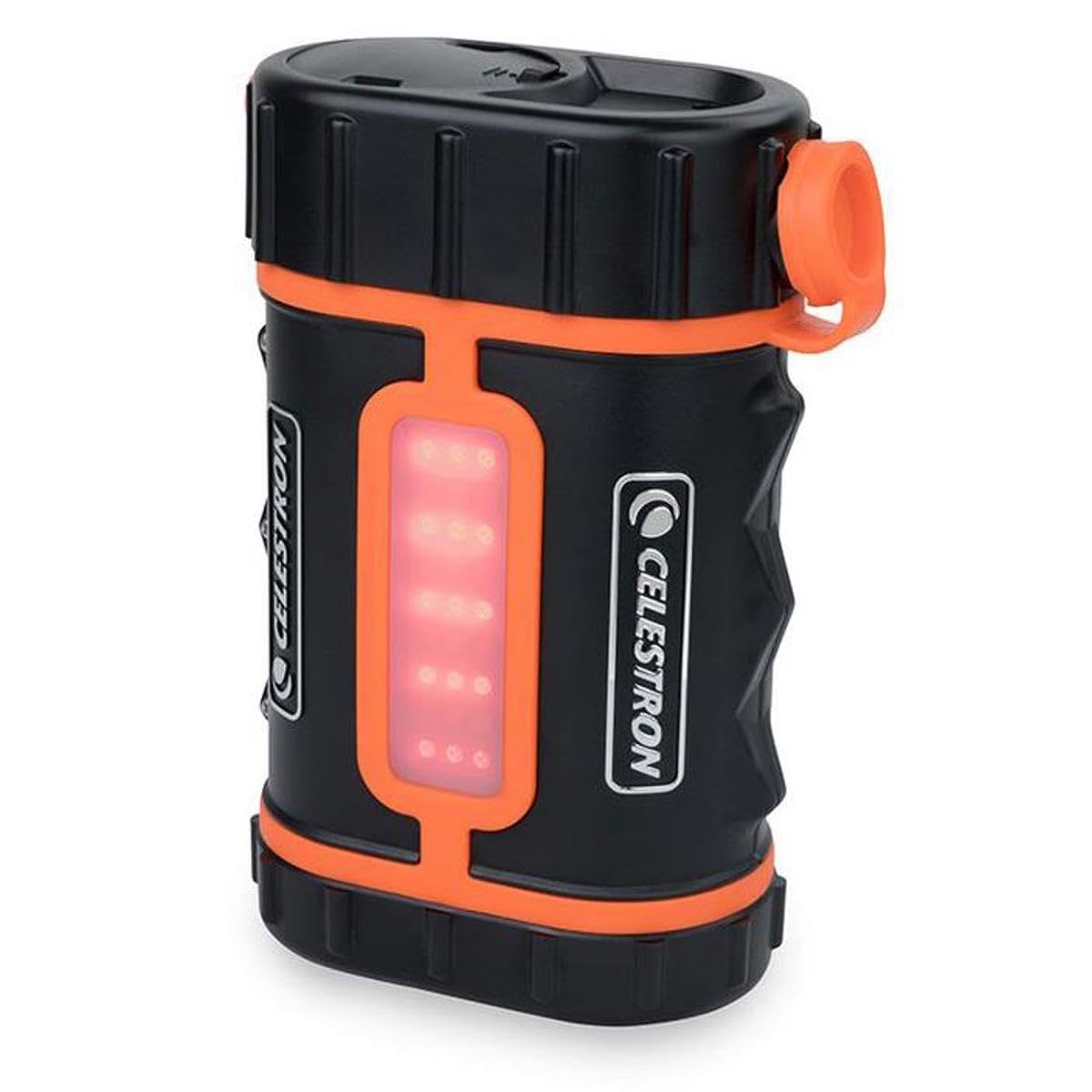 Celestron - PowerTank Lithium Pro Telescope Battery – Rechargeable Portable 12V Power Supply for Computerized Telescopes – 17 Hour Capacity/ 158.74Wh - Red/White LED Light - 2 USB Ports
