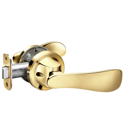 Yale P5101301 Navis Paddle Lever, Hands-Free Opening – Push with Your Hip, Passage, Polished Brass