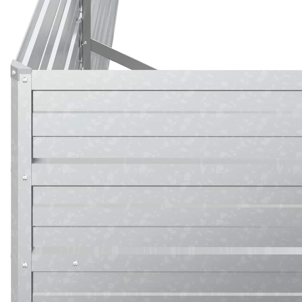 Shivorasphere Garden Raised Bed Silver Galvanized Steel Rectangular Planter Box 63 x 31.5 x 30.3 in Outdoor Raised Beds for Gardening Flower and Vegetable Growing