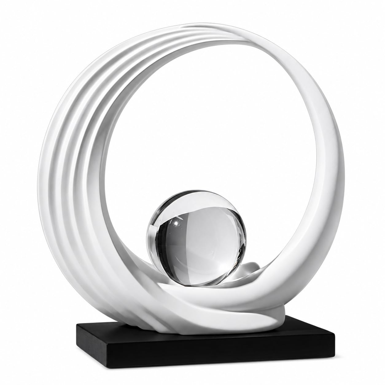 AWNR Absract Statue Accent Shelf Decor Aesthetic Adornos para Sala Moderno Home Decor for Coffee Table, Living Room, Entryway, Console, Office, Mens Bedroom (White)