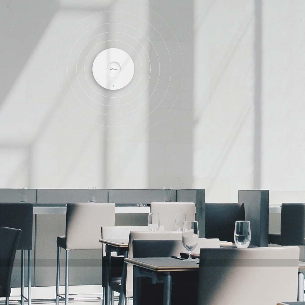 TP-Link EAP610 Access Point, AX1800 Wi-Fi 6 Dual Band Gigabit Wireless Access Points, Power Adapter included, Omada Mesh, Support PoE+Powered or DC, Mount to Wall or Ceiling, Free Software Control
