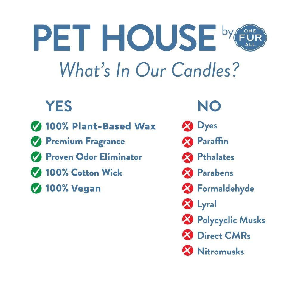 Pet House Mini Candles for Pet Odor Made with Natural Soy Wax, Plant Based, Dog and Cat Friendly Scented Candles, Orange Spice Pack of 3