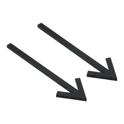 PATIKIL 6.3" Self Stick Arrow Sign, 2 Pack Acrylic Directional Sign Sticker Self-Adhesive for Indoor/Outdoor Wall Marking, Black