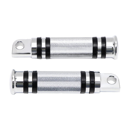 Dreamseek Motorcycle Foot Pegs Rest Compatible with Harley-Davidson Sportster Dyna Touring Male Mount Footpegs Footrest Pedal (Chrome)