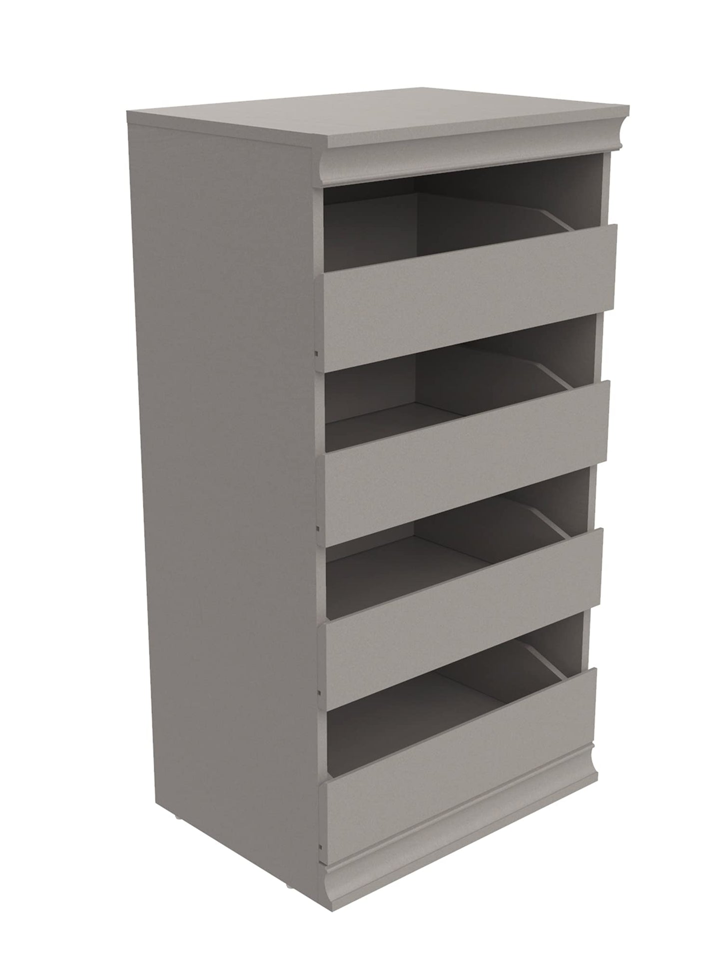 ClosetMaid 4598 Modular Storage Stackable Unit with 4 Drawers, Taupe & 4610 Modular Storage Shelf and Hang Rod Kit, Taupe