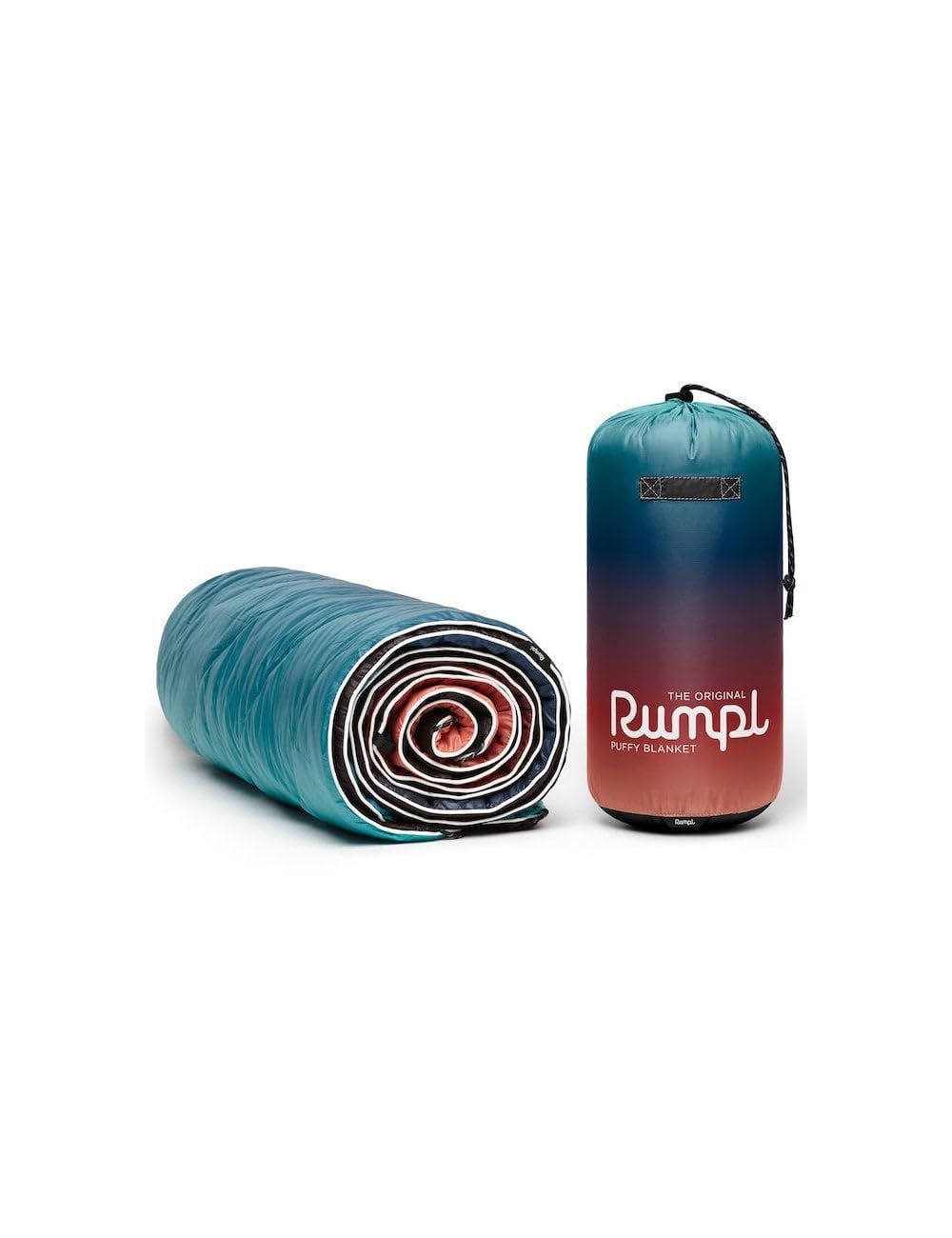Rumpl Original Puffy Blanket - Warm Puffy Camping Blanket, 100% Recycled Polyester Insulation, Lightweight, Packable, Water-Resistant, Outdoor Puffer Blanket, 52"x75", Arizona Fade