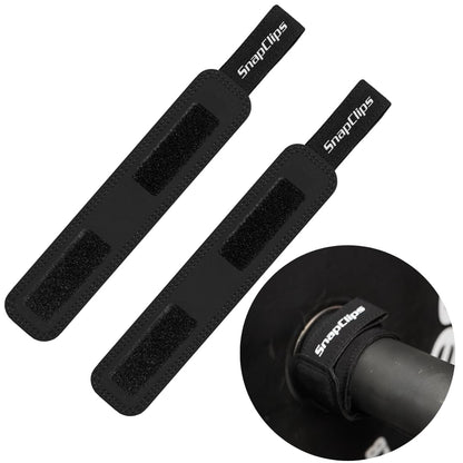 SnapClips Barbell Collars | Pair of 2” Olympic Barbell Clamps | Quick & Easy Adjustable Weight Clips | Perfect Clips for Powerlifting, Strongman (Black)