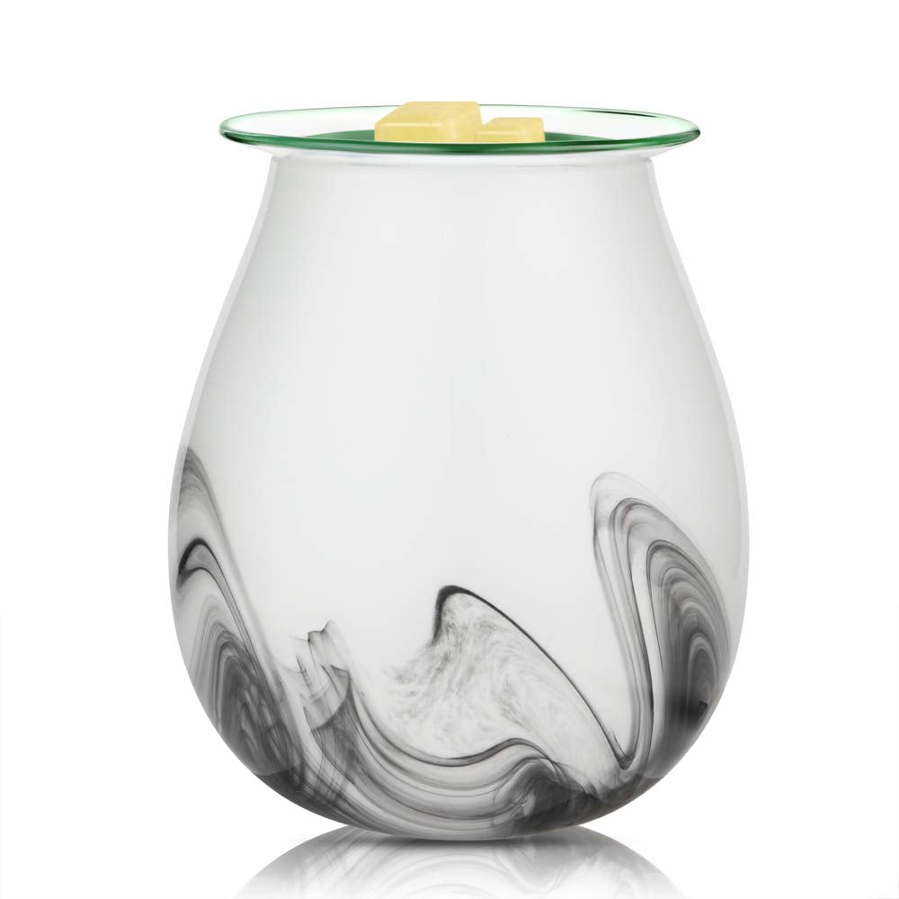 liveMAX Glass Wax melt Warmer,Electric Wax Burner,Romantic Aroma Warmer for Essential Oils Burner & Premium Wax Melts Burner.(Ink Drawing)