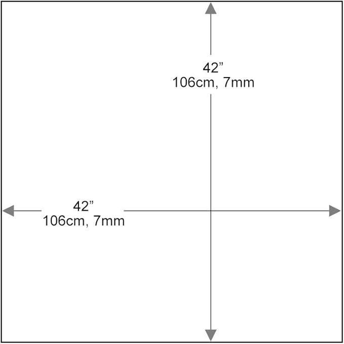 Dulles Glass 42 inch Square Glass Table Top