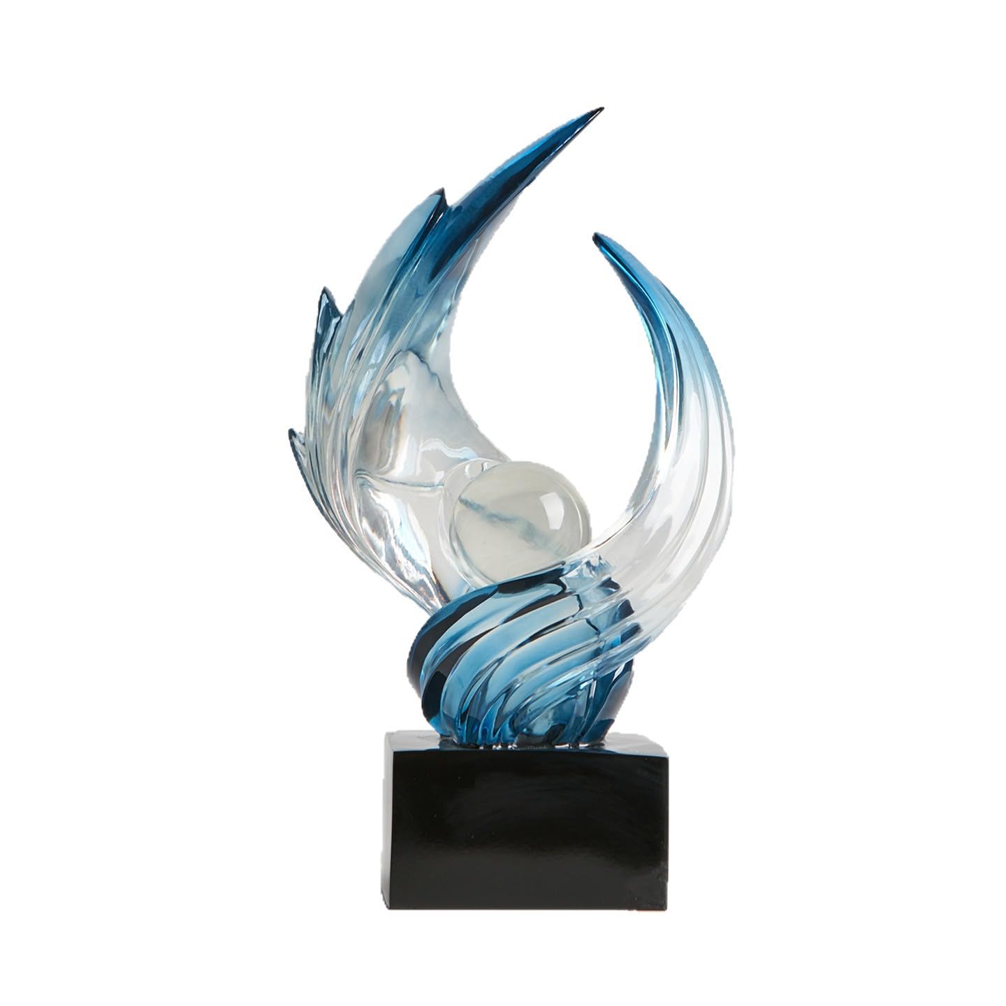 XYQXYQ Abstract Art Sculpture, Resin Gold Decorative Statue, Modern White Ornaments for Living Room, Decorativas Modernas for Coffee Table, Entryway & Office Collectibles (Blue)
