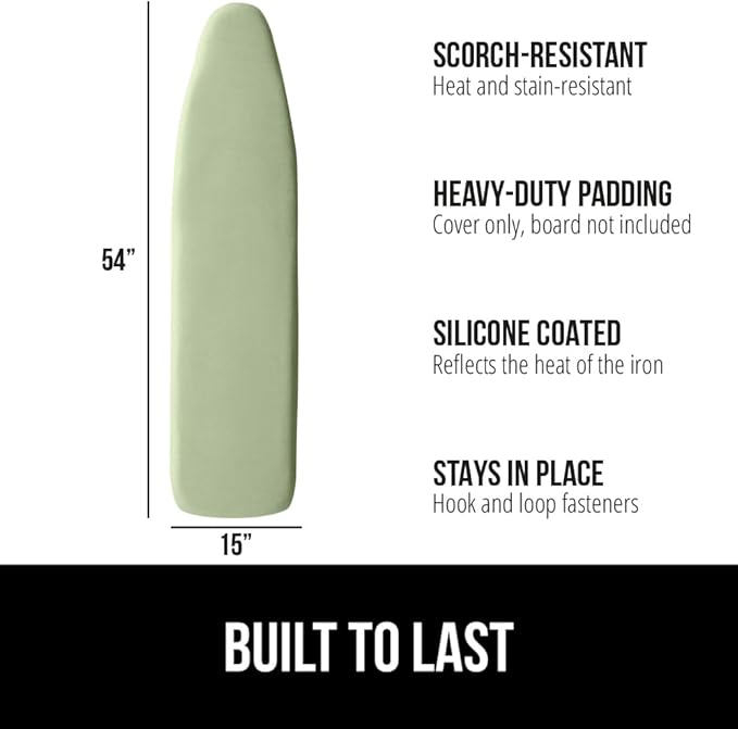 GORILLA GRIP The Original Ironing Board Cover and Pad, Silicone Coating